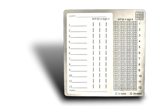 Masters Plate - 1 plate only (punch tool sold separately) - double sided